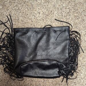 Victoria's Secret Black Fringe Tote